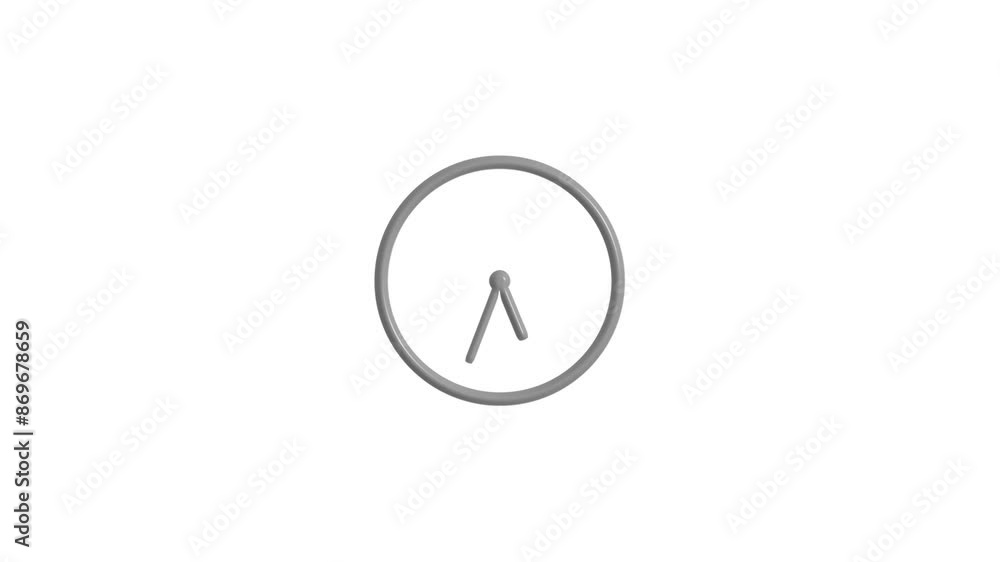Clock icon flat style and 24 hours timer clock animation. Clock icon flat style and 24 hours timer clock animation.