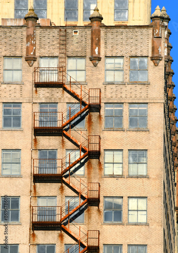 Obraz na plátně Aging Fire Escape in Downtown Memphis