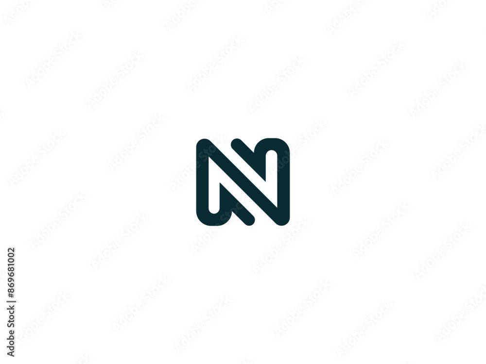 Initial letter N logo with navy blue color. N design. N letter logo design. Pro Vector Initial letter N logo with navy blue color. N design. N letter logo design. Pro Vector