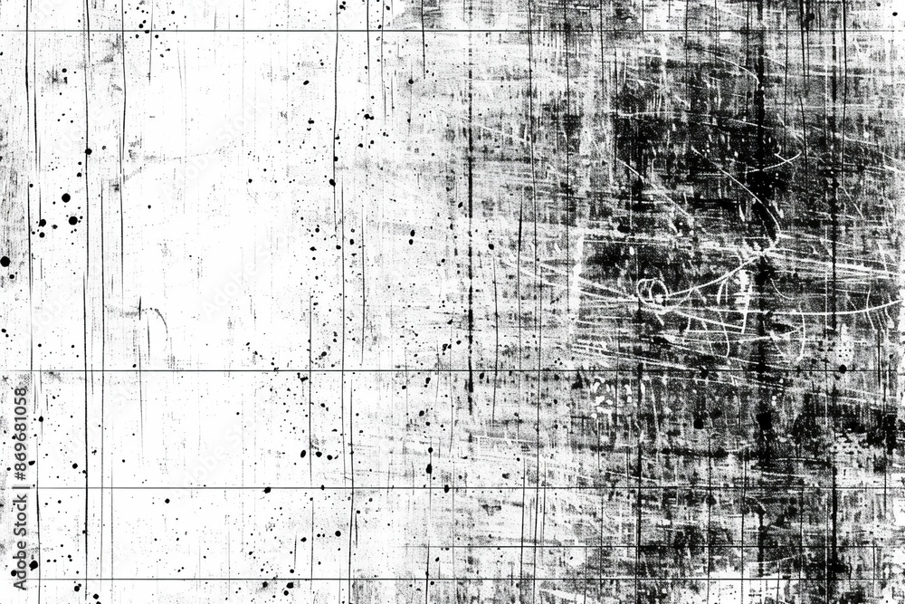 Obraz premium Rough black and white texture reminiscent of vintage photographs, accentuated by realistic grit and dust imperfections
