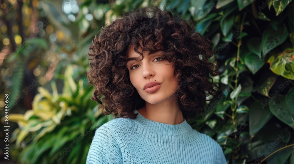 The Woman with Curly Hair