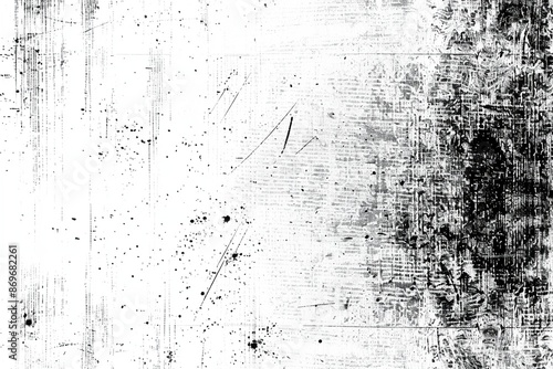 Wallpaper Mural A black and white grunge texture with a strong vintage feel, featuring subtle grit and dust effects Torontodigital.ca