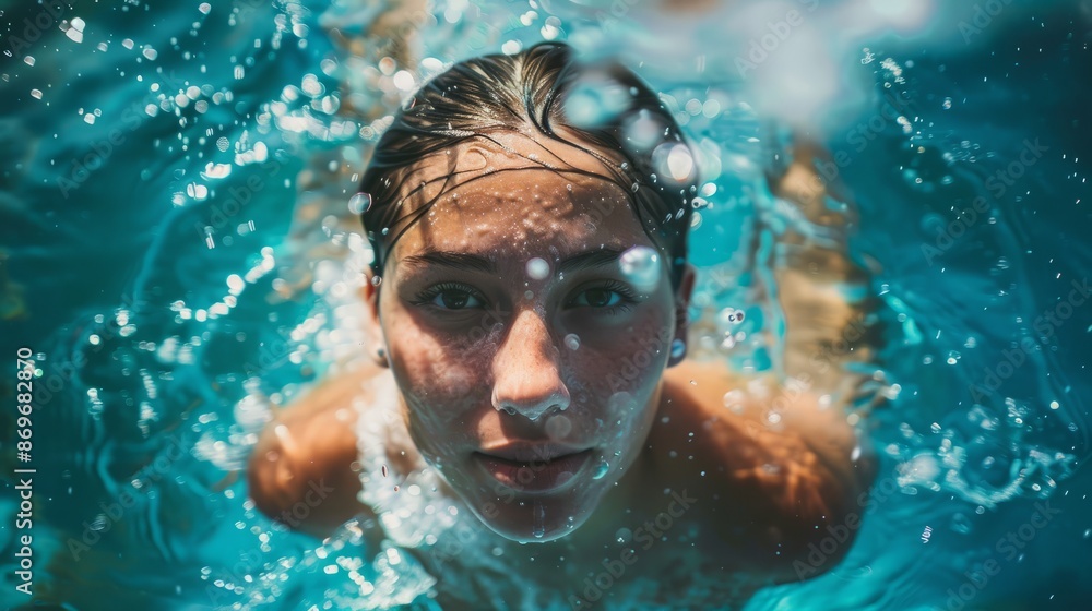 Fototapeta premium Swimming Charms, Menstrual Swimming Guide: Safety and Health Considerations