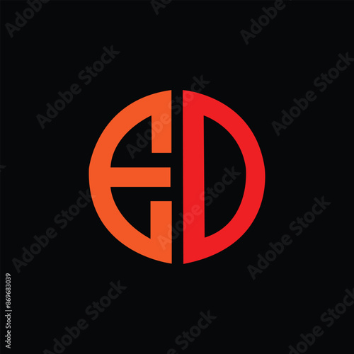 ED Letter Initial Logo Design Template Vector Illustration