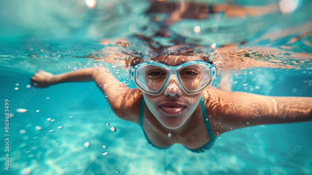 Fototapeta premium Swimming Charms, Menstrual Swimming Guide: Safety and Health Considerations