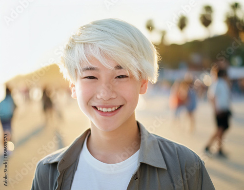 Happy Boy Enjoying Summer at the Beach.