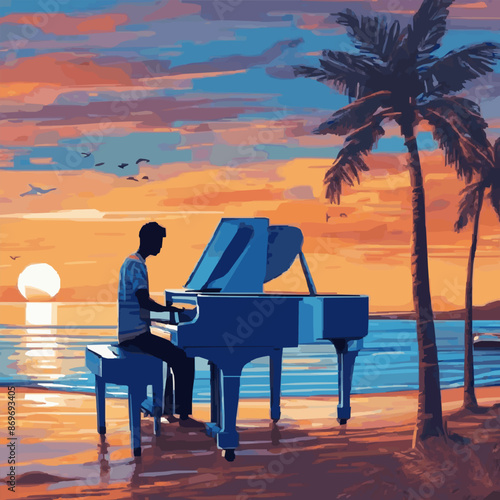 person watching the sunset
