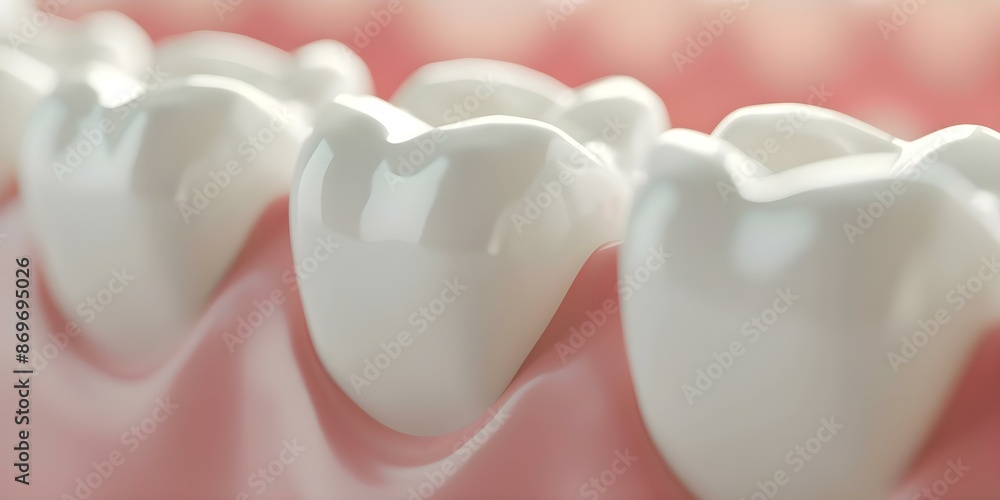 Visualizing Gingivitis Inflammation in a 3D Dental Model. Concept Dental Health, Gum Inflammation, 3D Modeling, Disease Visualization, Oral Hygiene Visualizing Gingivitis Inflammation in a 3D Dental Model. Concept Dental Health, Gum Inflammation, 3D Modeling, Disease Visualization, Oral Hygiene