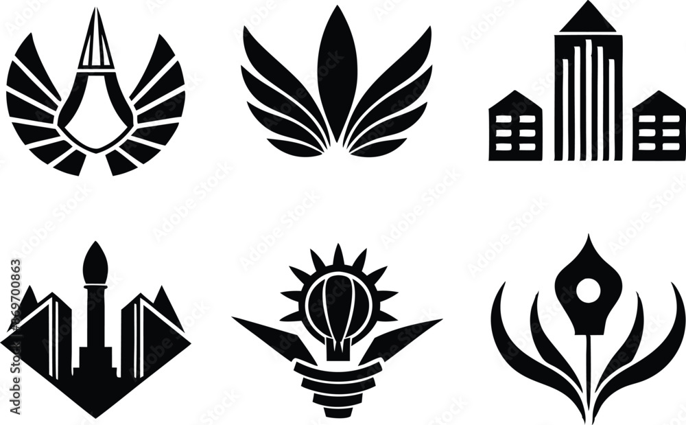 set off minimal corporate logo illustration black and white set off minimal corporate logo illustration black and white