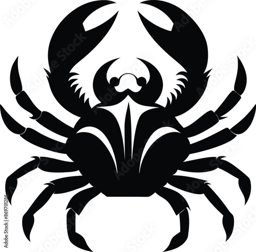 Wallpaper Mural Crab silhouette vector illustration  Torontodigital.ca