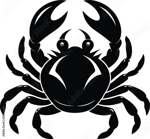Crab silhouette vector illustration 