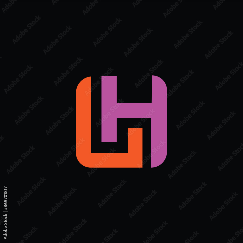 LH initials letter modern logo vector LH initials letter modern logo vector