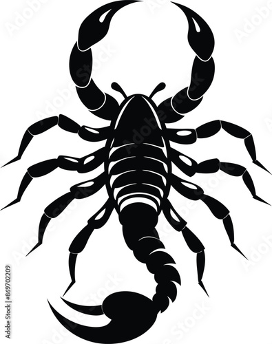 scorpion silhouette vector illustration 