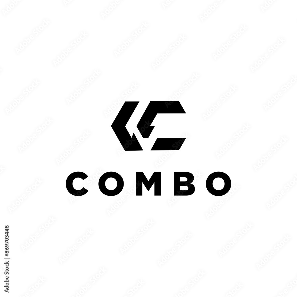 Fototapeta premium Modern and Minimal layered letter C logo, simple initial C monogram logo vector template