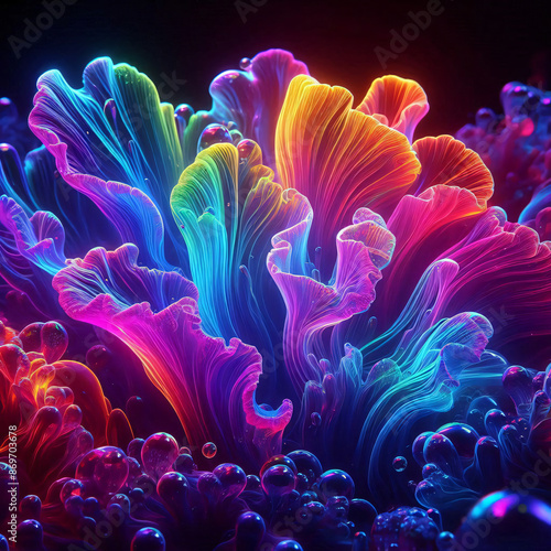 colorful, coral reef in the aquarium, © Deepak