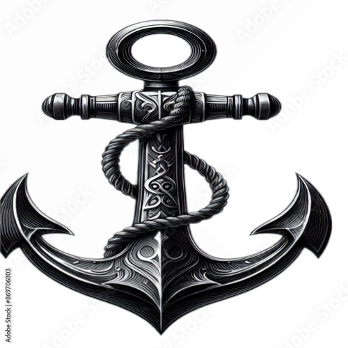 anchor tattoo o, drawing