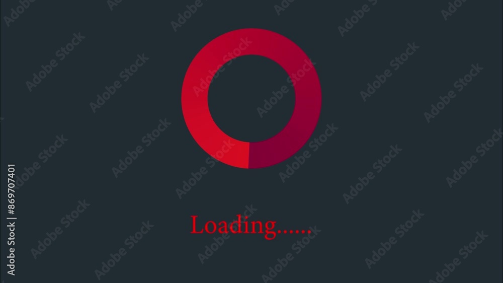 Dynamic Animated Red Uploading Circle Signal on Dark Background 4K Video Clip Dynamic Animated Red Uploading Circle Signal on Dark Background 4K Video Clip