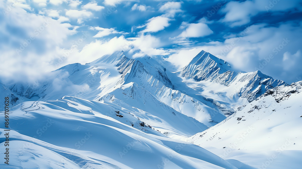 Obraz premium Snowy Mountain Adventure 