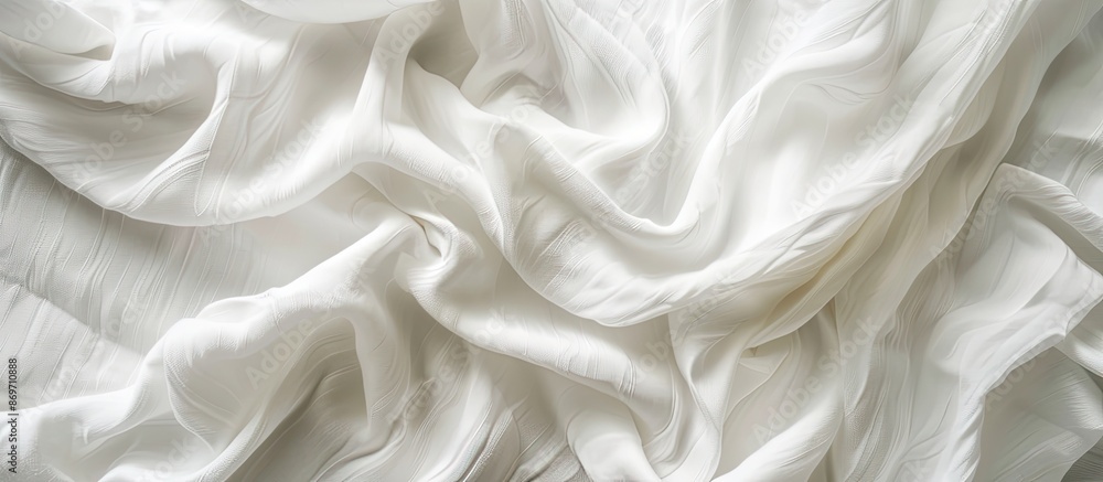 A white textile background with copy space image. A white textile background with copy space image.