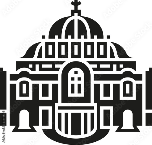  Mexico City – Mexico: Palacio de Bellas Artes (glyph icon) #869714884