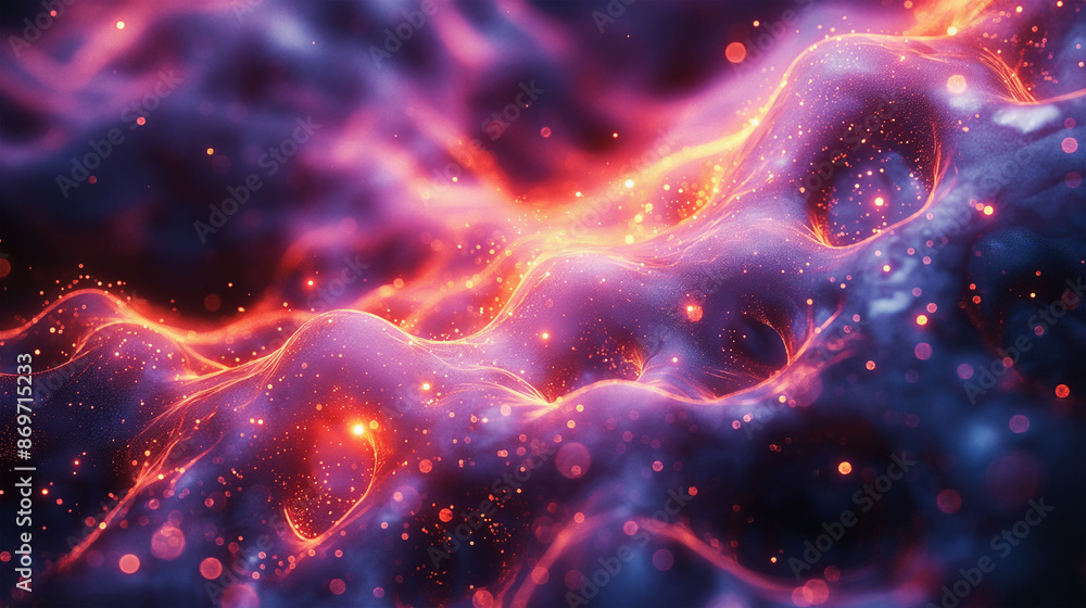 Fototapeta premium Abstract tech Biophysics background, ai generate