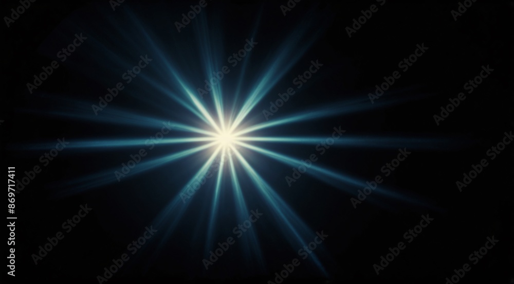 Bright star shining on a black background Bright star shining on a black background