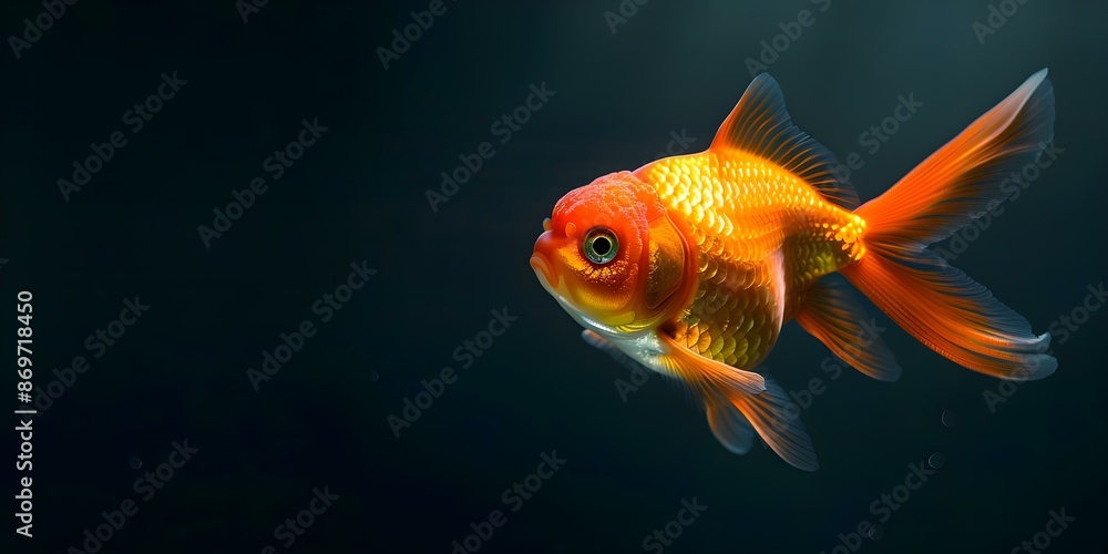Digital illustration of a goldfish wearing a business suit on a black background. Concept Animal Art, Business Attire, Goldfish Illustration, Black Background, Digital Drawing Digital illustration of a goldfish wearing a business suit on a black background. Concept Animal Art, Business Attire, Goldfish Illustration, Black Background, Digital Drawing