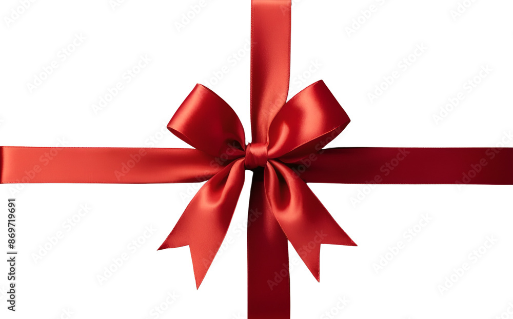 Red Ribbon bow used for different occasion like gift isolated on white background Red Ribbon bow used for different occasion like gift isolated on white background