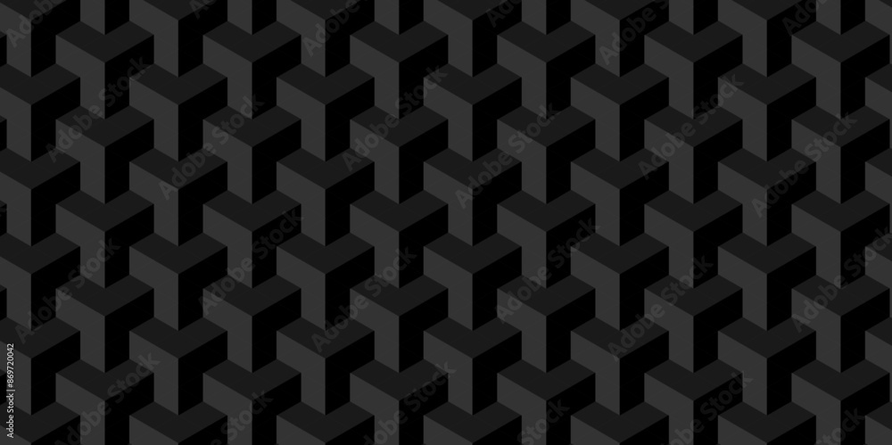 Vector of cube geometric pattern grid backdrop triangle background. Abstract cube geometric tile and mosaic wall or grid backdrop hexagon technology. black or gray geometric block cube structure. Vector of cube geometric pattern grid backdrop triangle background. Abstract cube geometric tile and mosaic wall or grid backdrop hexagon technology. black or gray geometric block cube structure.