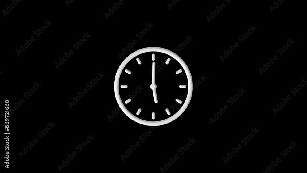 Abstract spinning clock icon animation background. Abstract spinning clock icon animation background.