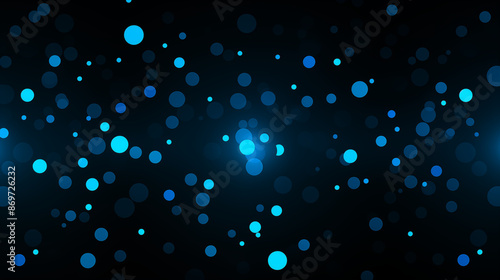 Dots Circles Blue Spheres on Black Background, Abstract Image, Texture, Pattern Background, Wallpaper, Background, Cell Phone Cover and Screen, Smartphone, Computer, Laptop, 9:16 and 16:9 Format - PNG