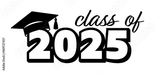 Class of 2025 with graduation cap