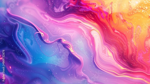 Abstract Background with Swirling Colors