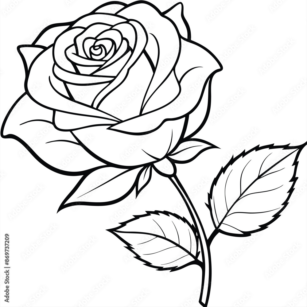 Rose Silhouette Vector illustration design. Rose Silhouette Vector illustration design.