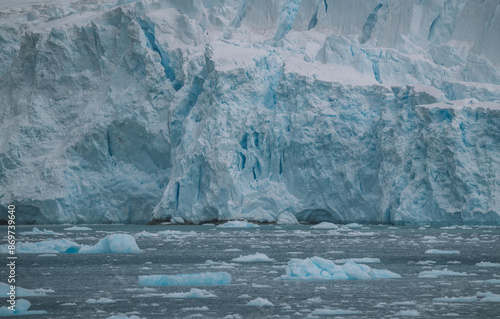 Nature Wallpaper Icebergs and Ice Shelf Admiralty Bay Antarctica Close Up Details View Across Water Incredible Scene Climate Change Warming © And They Travel