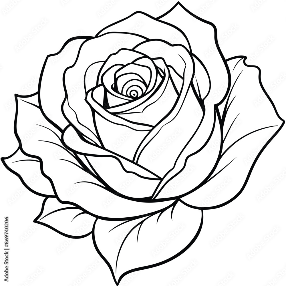 Rose Silhouette Vector illustration design. Rose Silhouette Vector illustration design.