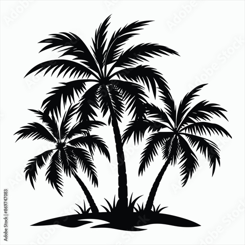 Island Dream Palm Tree Silhouette