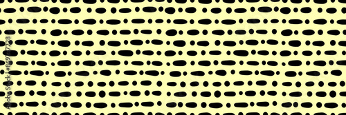 Small dash pattern. Seamless minimal dash pattern, small elements on yellow background.