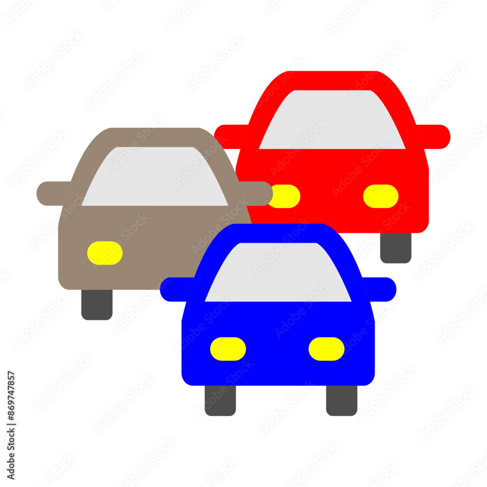 Vehicle Traffic Vector Flat Icon Design Vehicle Traffic Vector Flat Icon Design