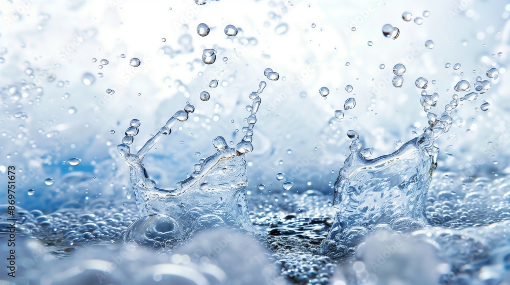 water splash on blue background water splash on blue background