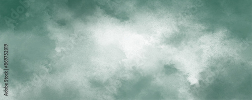 Abstract Mint Bluesky Water color background, Illustration. cloudy Minty sky background with clouds, cloudy light blue watercolor natural clouds and smoke. beautiful cloudy Mint turquoise background