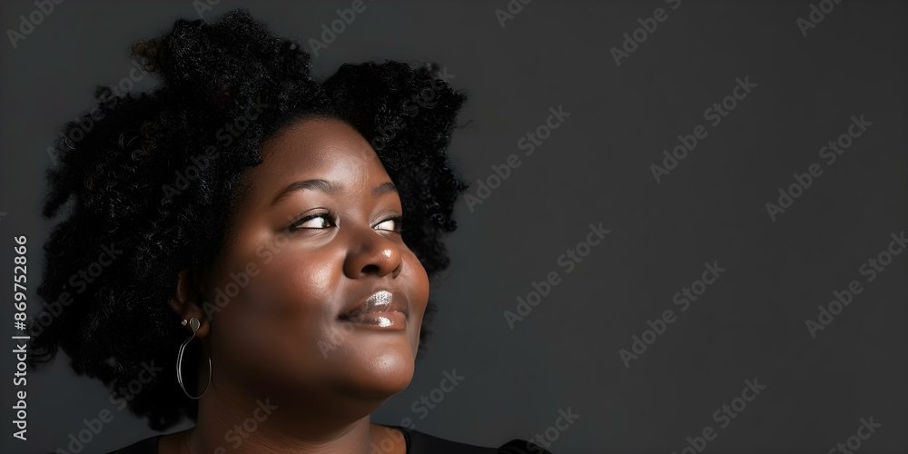 Obraz premium Embracing the beauty, confidence, and individuality of plus-size women in diverse portraits worldwide. Concept Body Positivity, Diversity, Plus-Size Representation, Portrait Photography