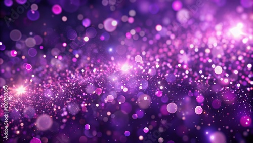 Vibrant purple bokeh particles swirl and shimmer in a mesmerizing seamless video loop, perfect for luxury, celebratory, or futuristic backgrounds.
