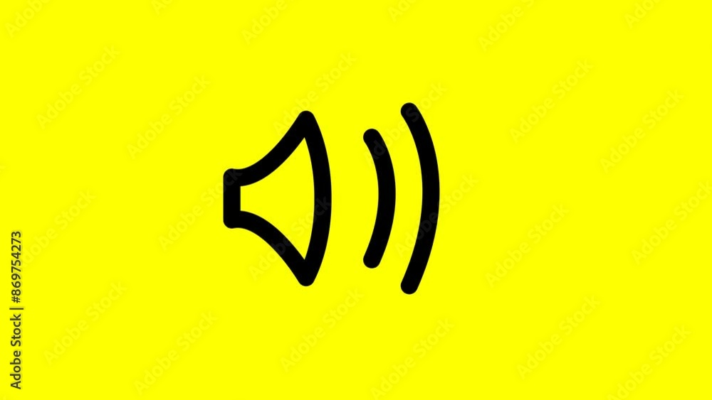 video speaker icon animated vector for digital web
