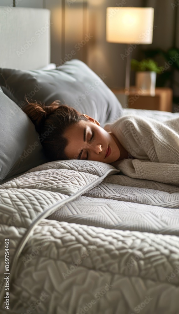 Comfortable Sleep on High-Quality Mattress in Cozy, Calming Bedroom Comfortable Sleep on High-Quality Mattress in Cozy, Calming Bedroom