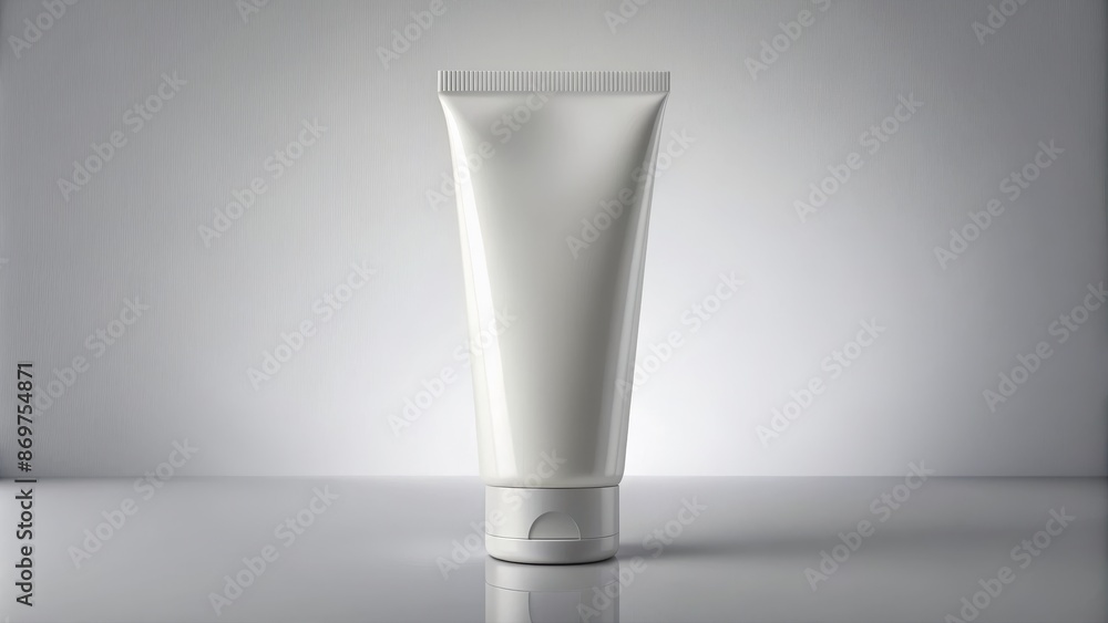 Empty white tube template with blank space for text or design, isolated on white background - Tube, Template, Packaging, Blank, Mockup Empty white tube template with blank space for text or design, isolated on white background - Tube, Template, Packaging, Blank, Mockup