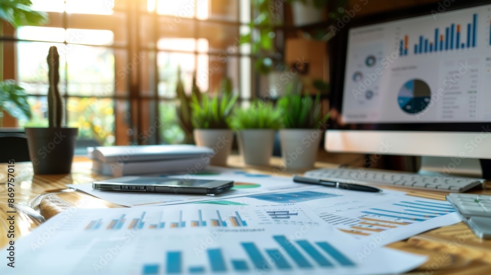 Modern research with lot of papers and a monitor, charts and diagrams. Modern research with lot of papers and a monitor, charts and diagrams.