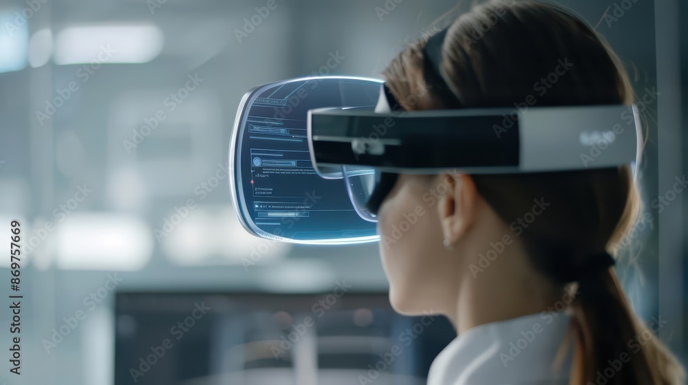 Holographic offices allow teams to work together in a virtual space from anywhere in the world, merging remote work with immersive collaboration, with copy space Holographic offices allow teams to work together in a virtual space from anywhere in the world, merging remote work with immersive collaboration, with copy space