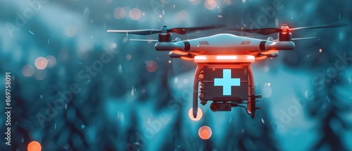 Medical drones administer lifesaving treatments to zombielike patients in remote or hazardous areas photo