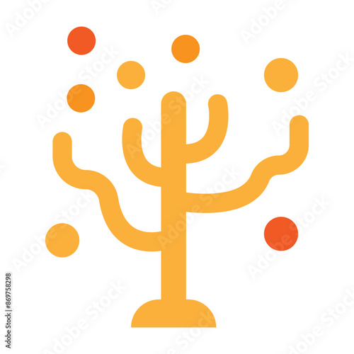 Coral Bleaching Vector Flat Icon Design